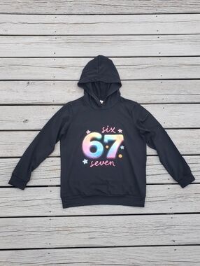 Colorful Six Seven Graphic Hooded Sweatshirt